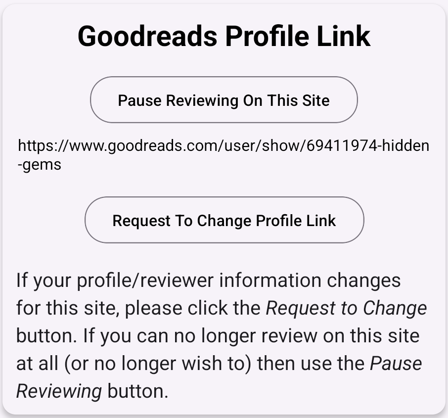 Goodreads Profile